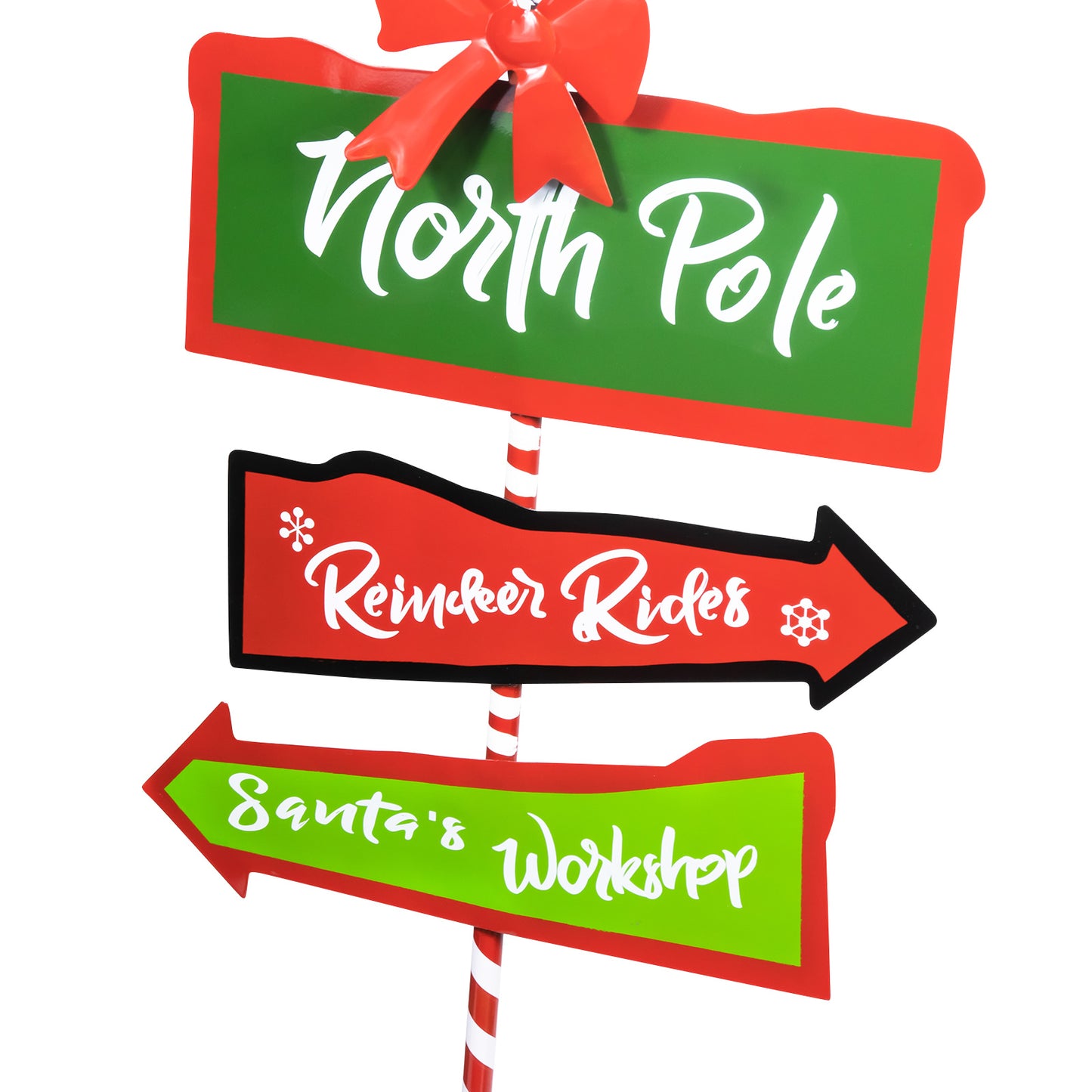 Pre-Lit Christmas Solar Lamp Post Sign Decoration