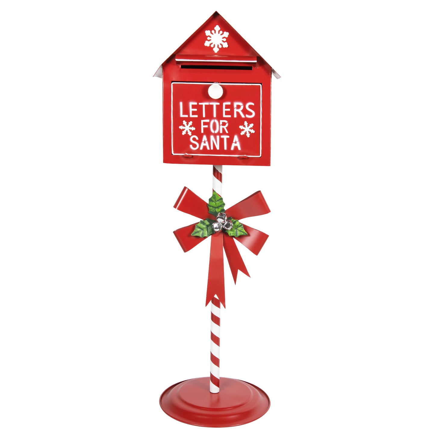 Christmas Standing Santa Mailbox with a Bow