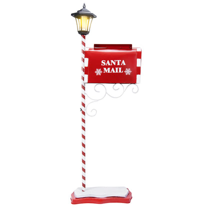 Santa Mail Christmas Letter box Decor with Solar Lamp