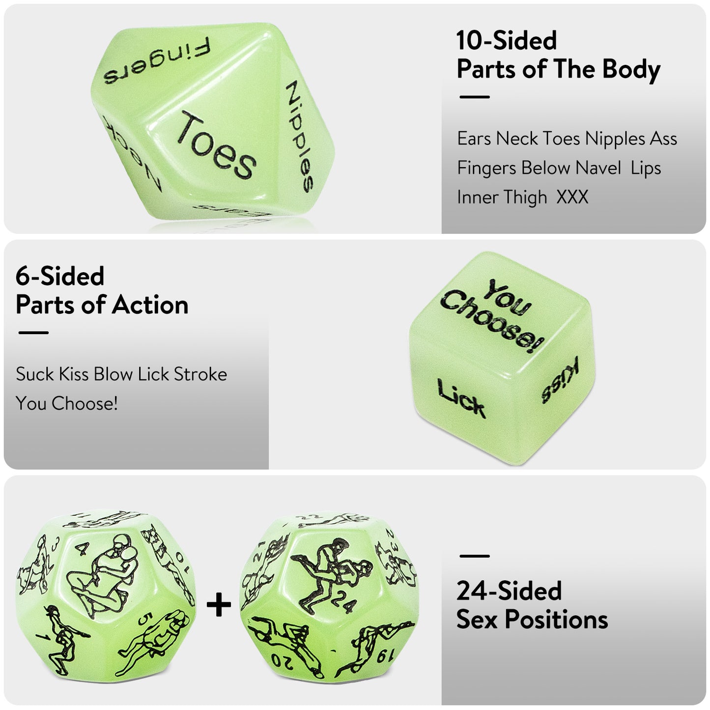 Date Night Dice, Decision Dice Game,4pcs