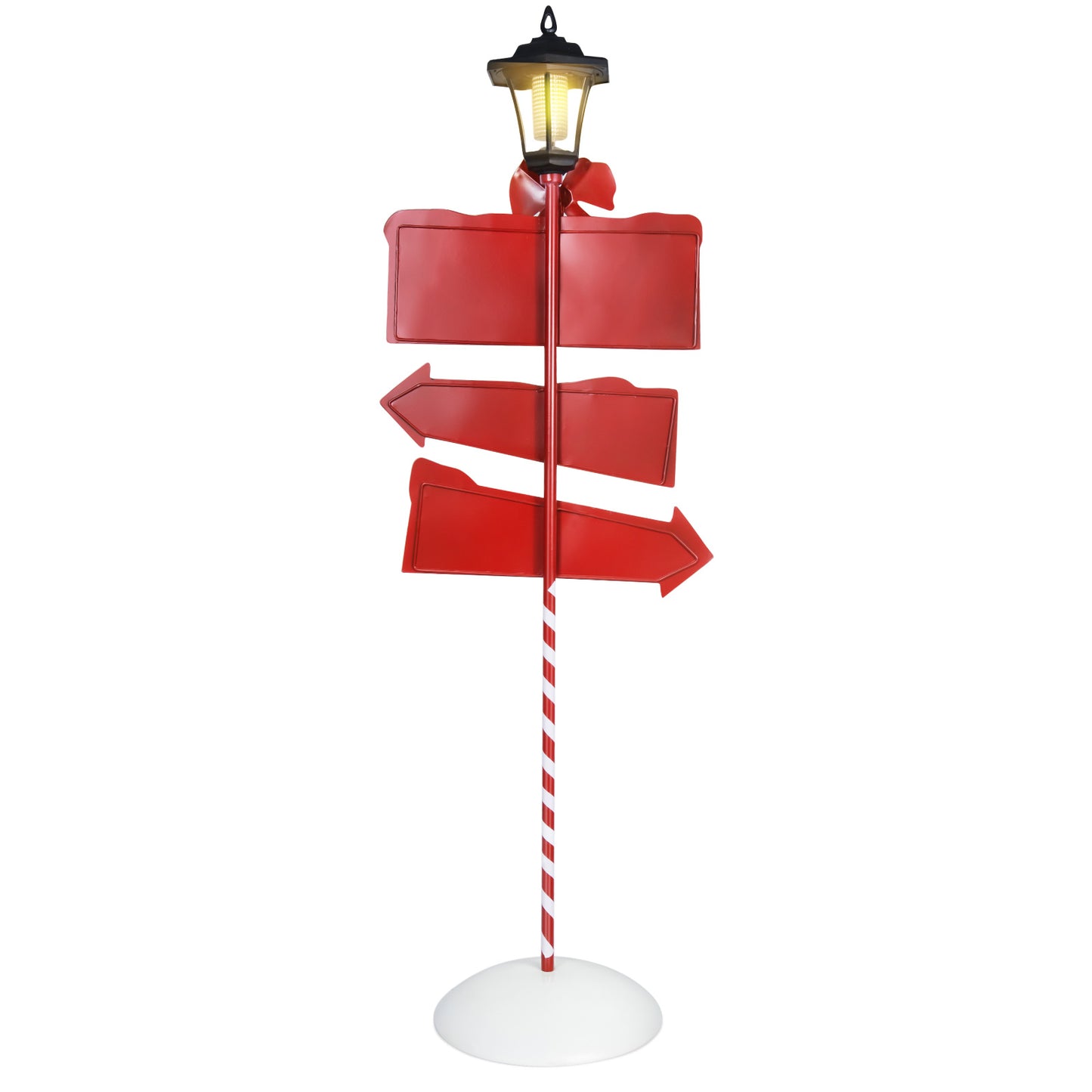 Pre-Lit Christmas Solar Lamp Post Sign Decoration