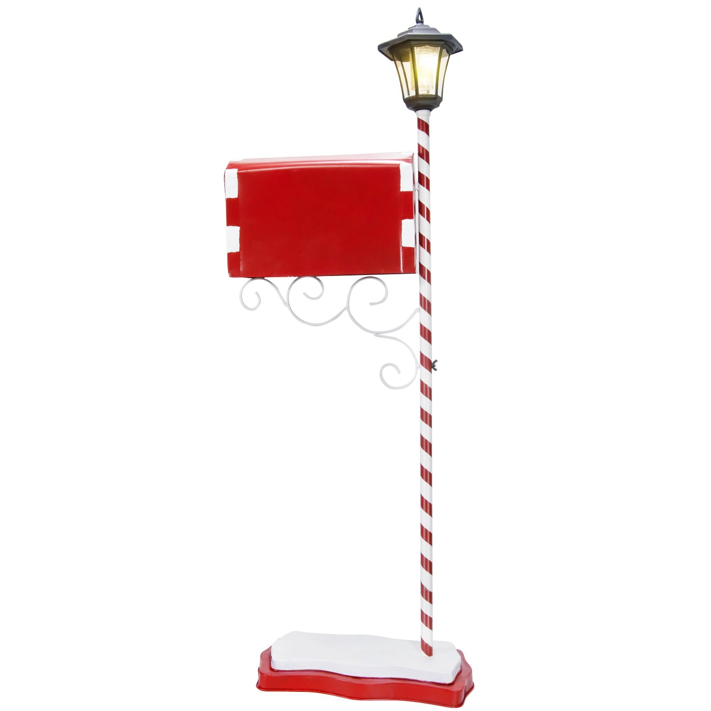 Santa Mail Christmas Letter box Decor with Solar Lamp