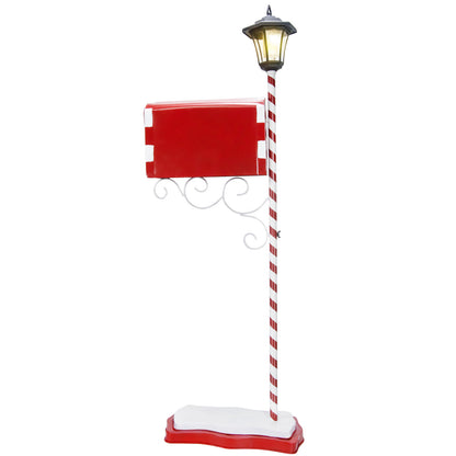 Santa Mail Christmas Letter box Decor with Solar Lamp