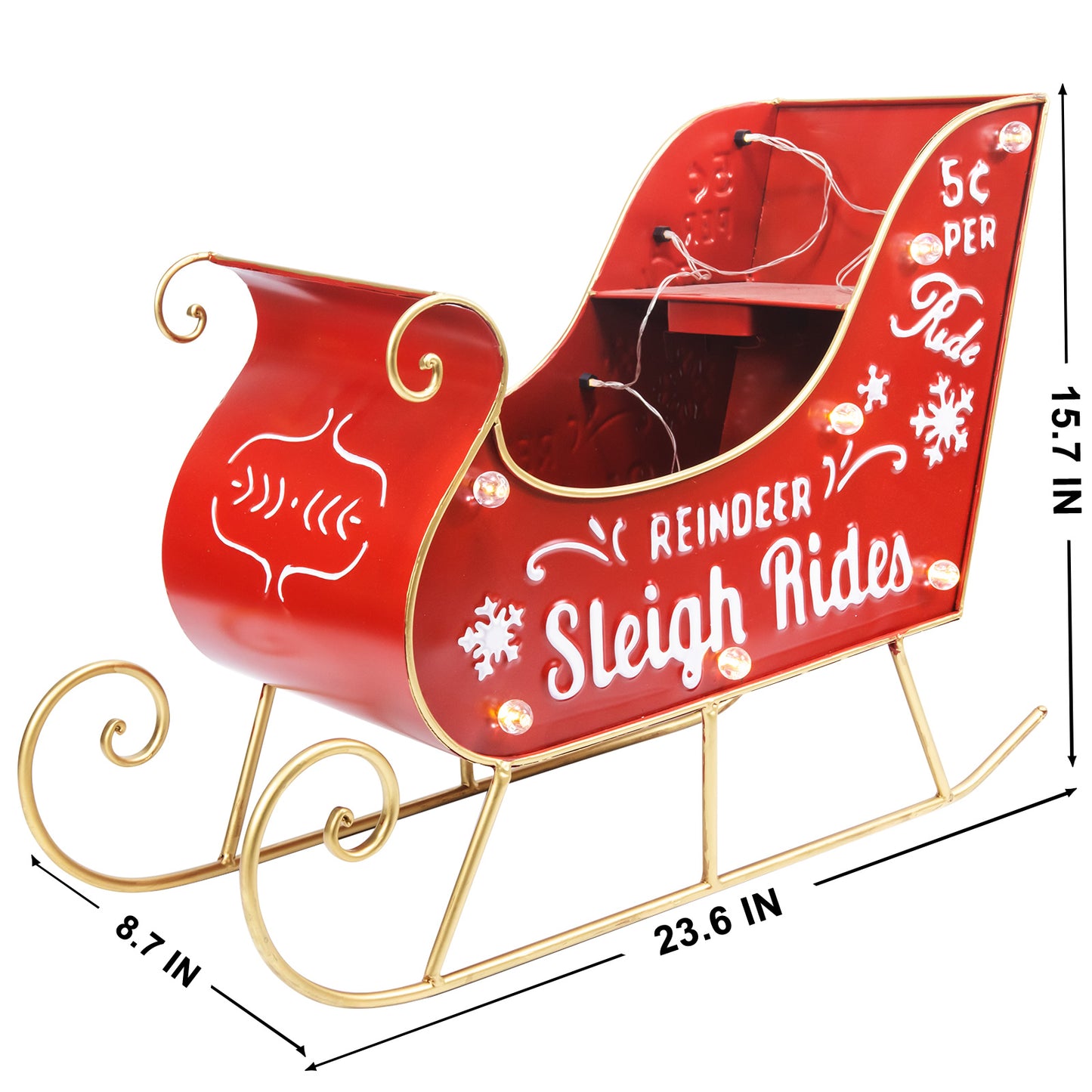 LED Christmas Sleigh Decoration