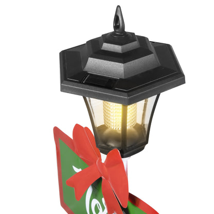 Pre-Lit Christmas Solar Lamp Post Sign Decoration