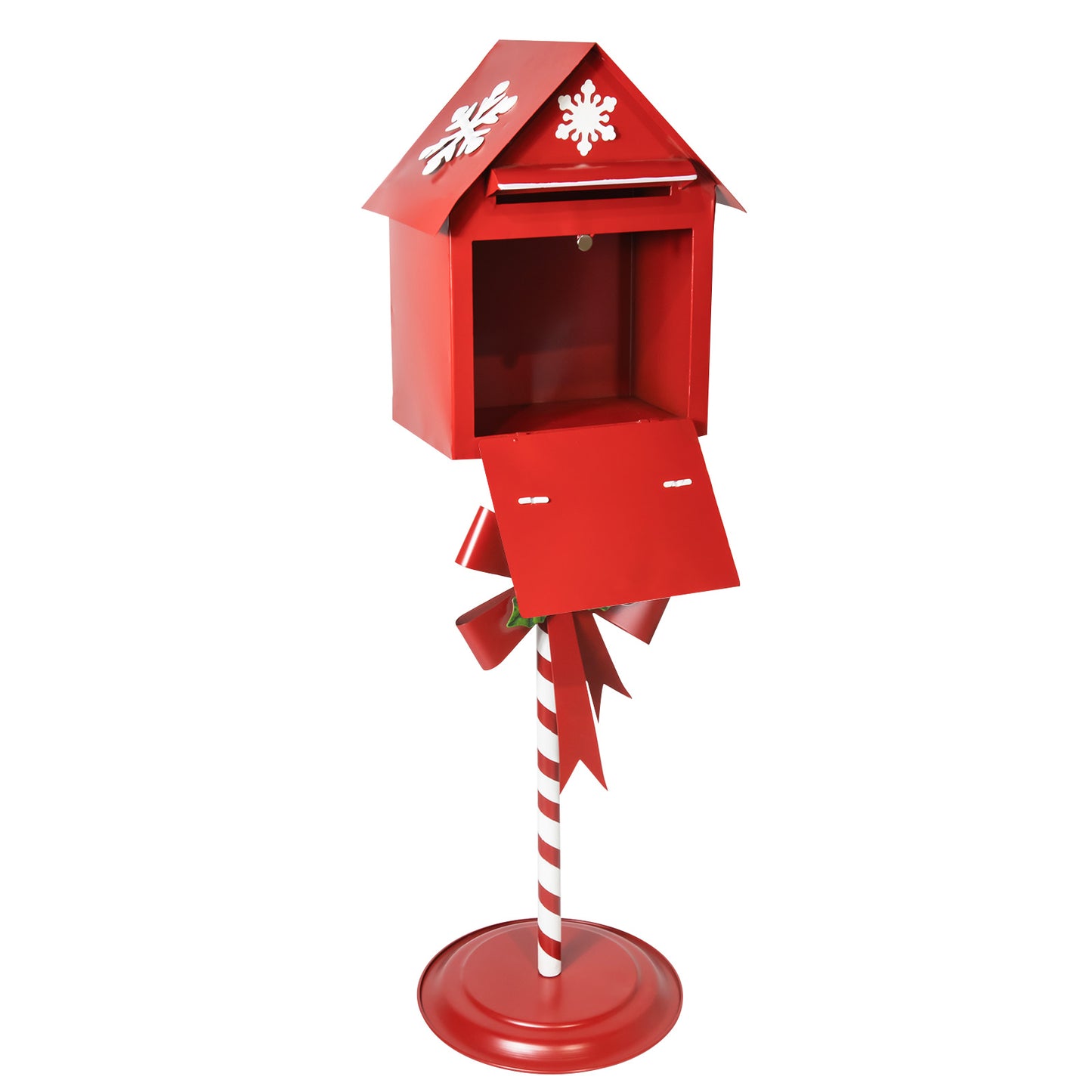 Christmas Standing Santa Mailbox with a Bow