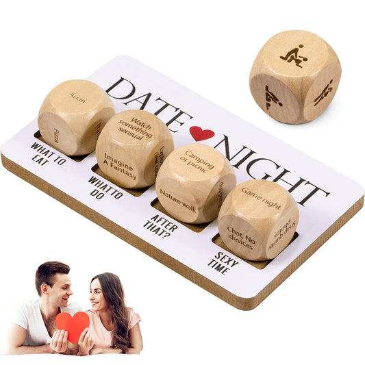 Date Night Dice Game, Decision Dice Gift for Couples, 5pcs